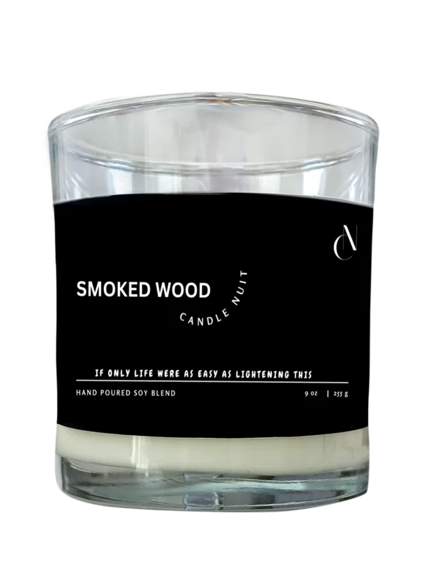 smoked wood scented candle