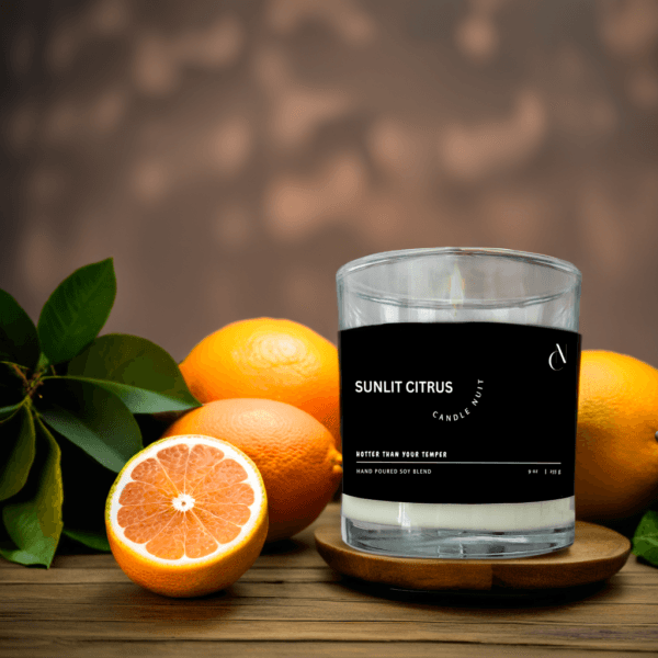 sunlit citrus scented candle