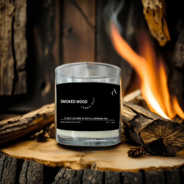 smoked wood candle